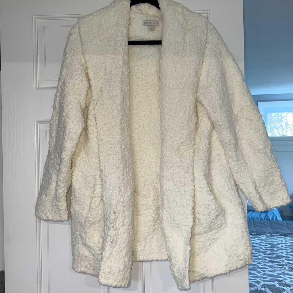 Barefoot dreams cream color heavy cardigan size L